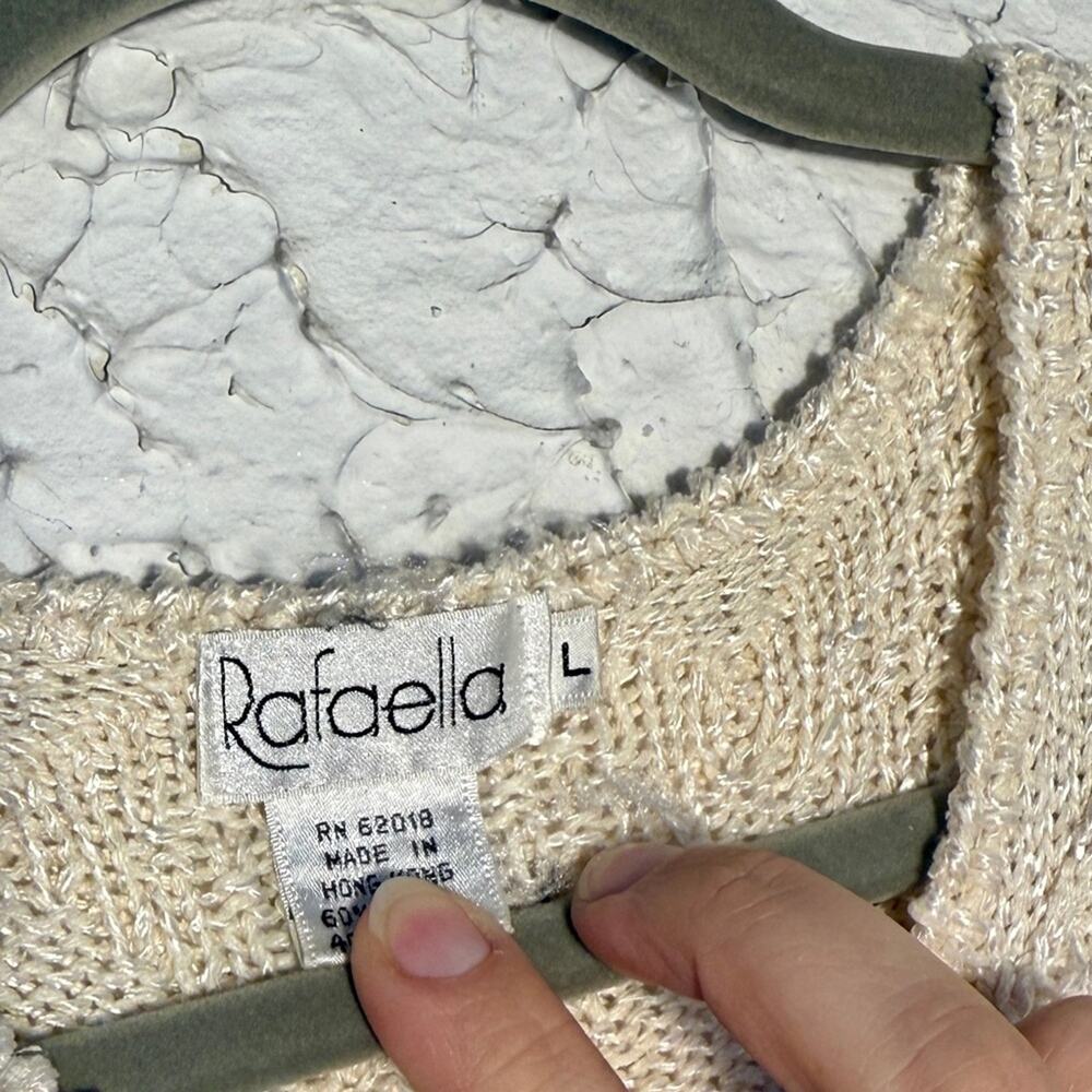 Vintage Rafaella Beige Knit Vest - Picture 2 of 8